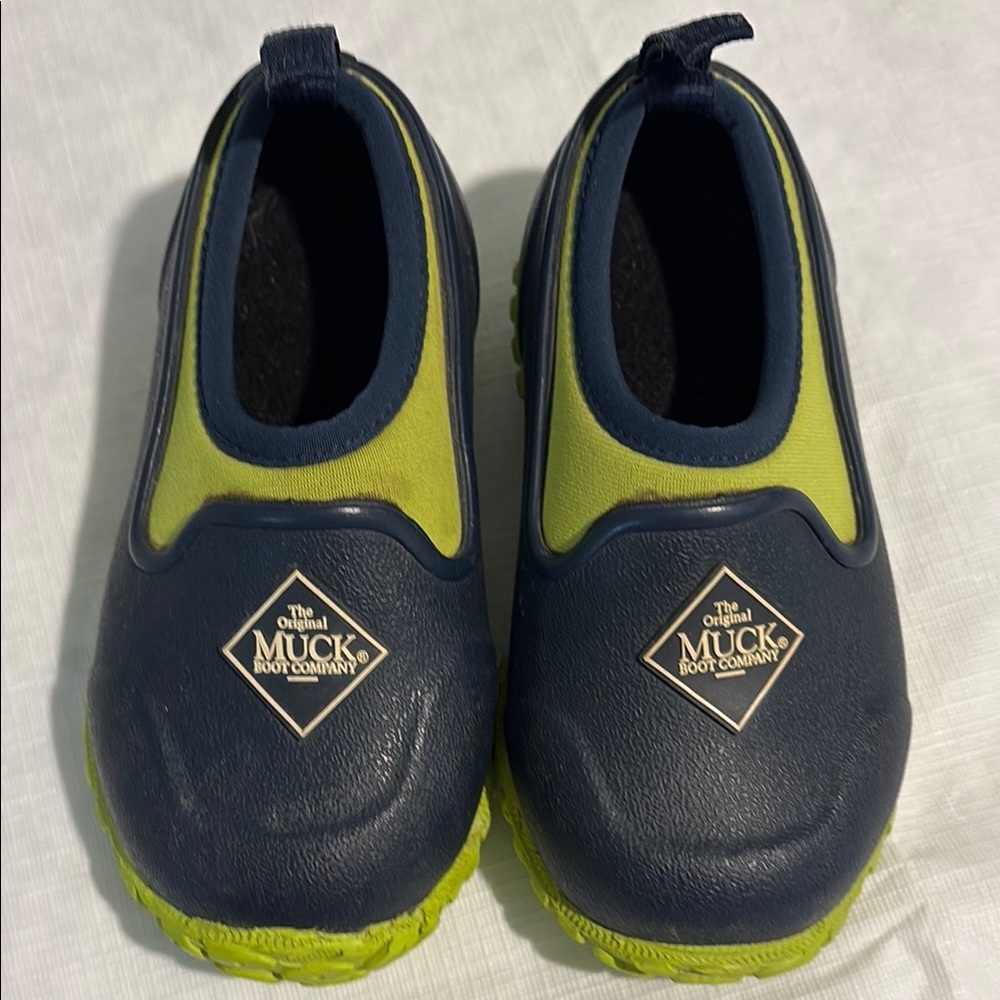 Kids Shoes - Navy and Lime